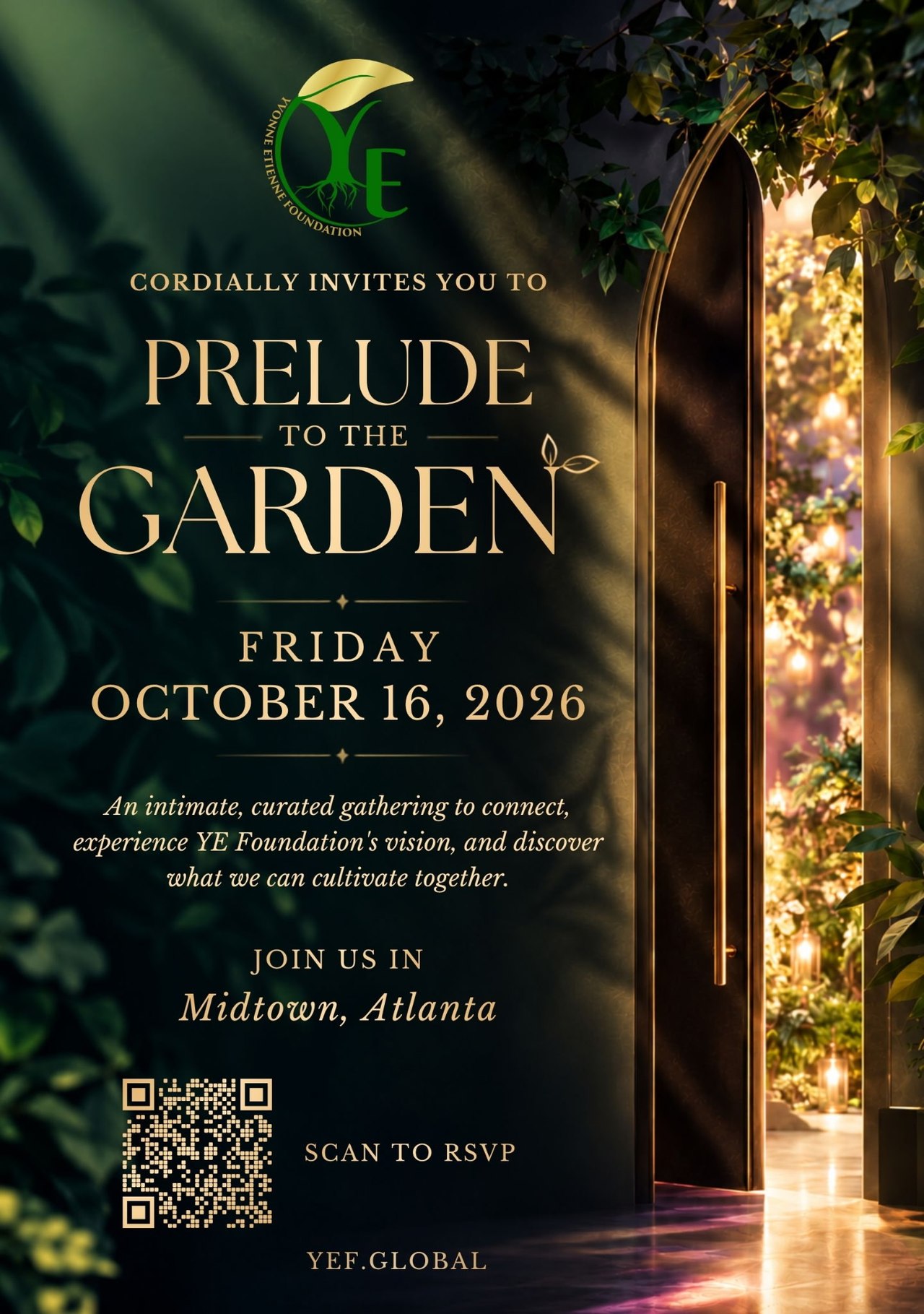 The official Prelude to the Garden invitation artwork